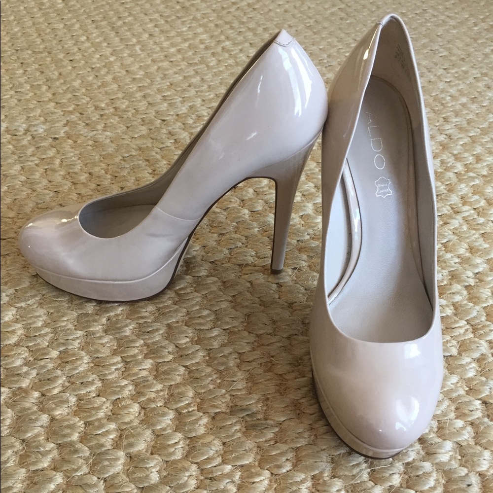 Aldo Beige Platform High Heel Pumps 9